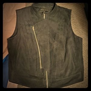 Edgy Faux-suede vest